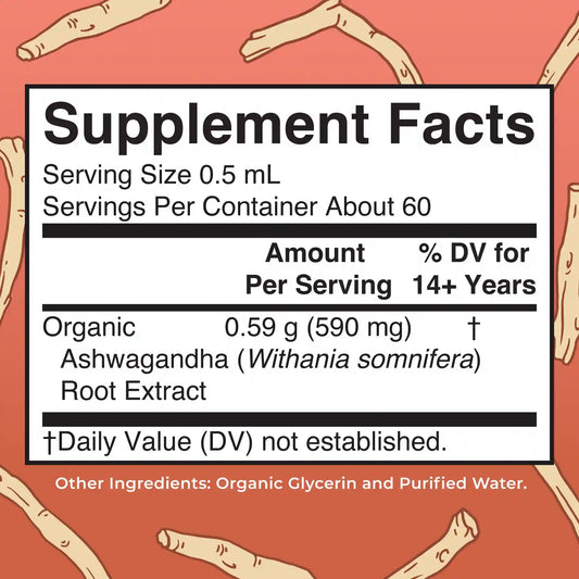 Organic Ashwagandha Root Liquid Drops