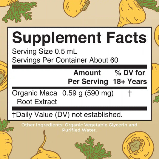 Organic Maca Root Liquid Drops