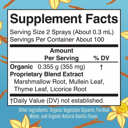 Organic Throat Spray (Vanilla)