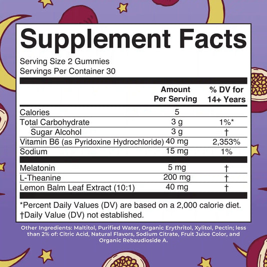Melatonin Sleep Gummies (Passion Fruit Jasmine Tea)