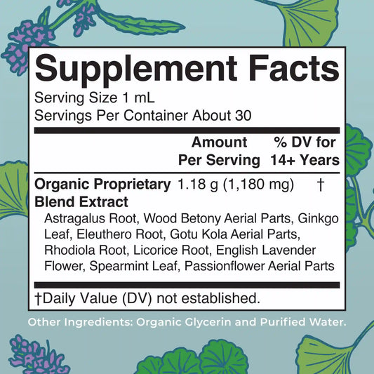 Organic Adrenal & Focus Herbal Blend